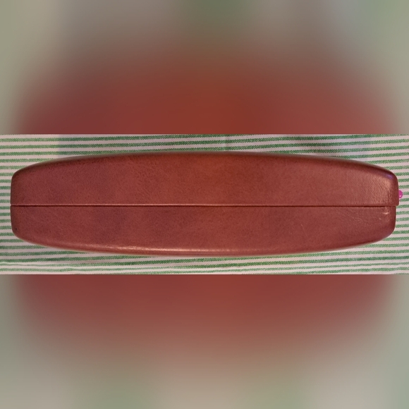 NWOT Unisex Illesteva Large Brown Leather Eyeglasses Sunglass Sunnies Hard Case - Picture 5 of 9